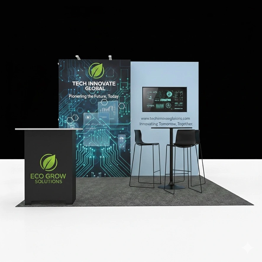 10×10 Modular Trade Show Booth Rental